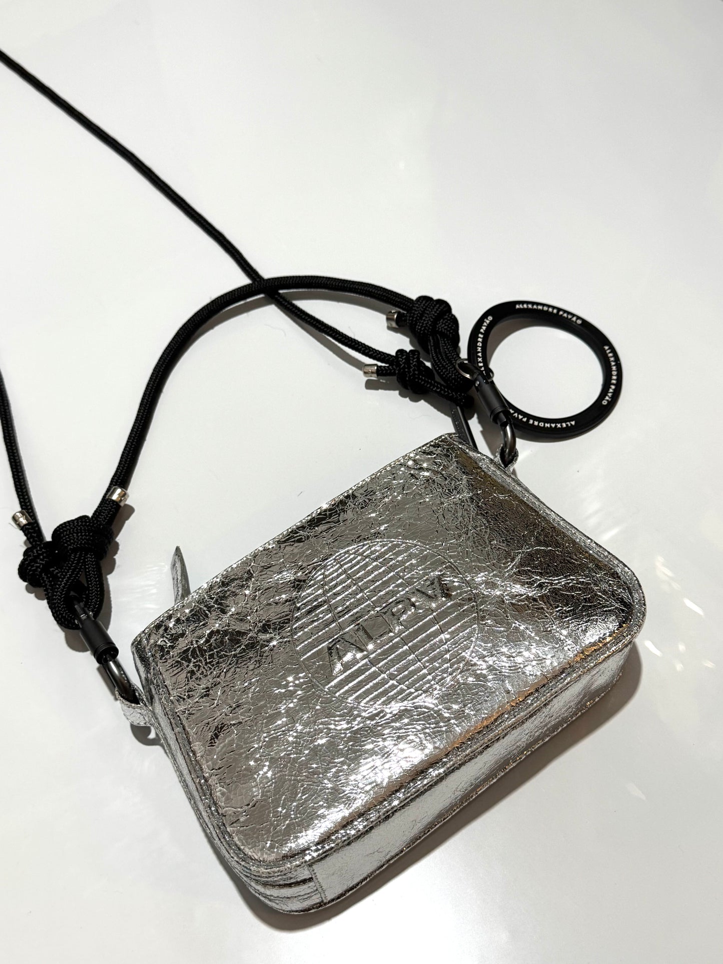 ALEXANDRE PAVÃO - PARIS SHOULDER BAG PRATA CRAQUELÊ